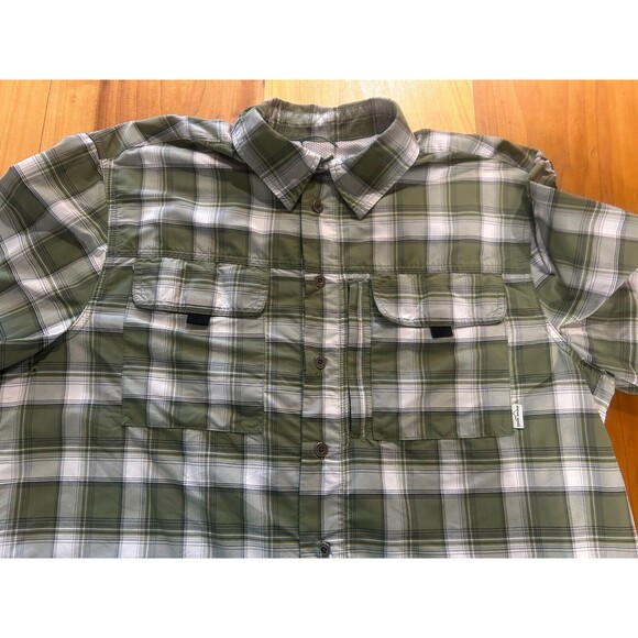 Eddie Bauer Men’s Long Sleeve Shirt. Button Up. Green Plaid. Tall Large - Picture 2 of 8